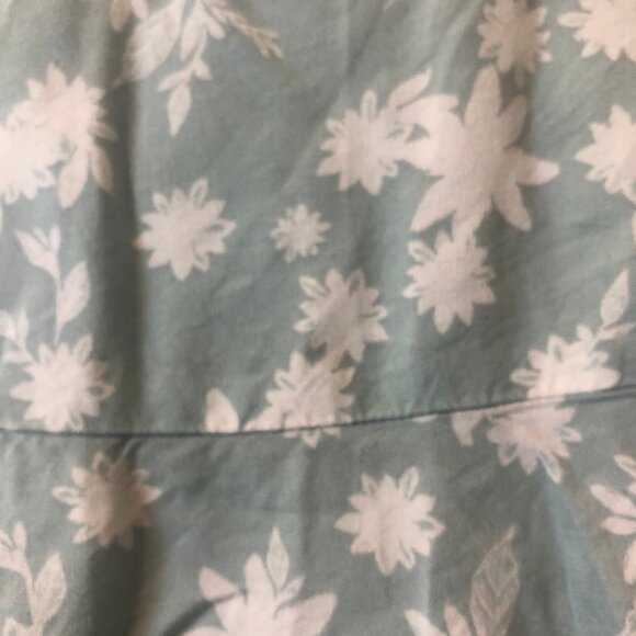 SO Goods For Life Floral Turquoise Mini Skirt XS Thin Lightweight skater circle - Picture 2 of 4